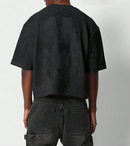 เสื้อยืดคอกลมโอเวอร์ไซส์ผ้าฝ้ายแท้ 100% สำหรับผู้ชาย น้ำหนักเบา ทรงบ็อกซ์  แบบครอป  รับสกรีนโลโก้ ขายส่ง B2B - Product Image 2