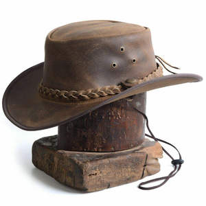 New Style Low Moq Cowboy Leather <b>Hats</b> Best Selling Custom Color Best Sale Product Cowboy Leather <b>Hats</b> - Product Image 4