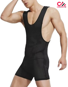 Custom Made Printed Wrestling <b>Singlets</b> with Spandex/Polyester Fabric High Quality Durable Material-Low Price <b>for</b> <b>Men</b> - Product Image 4