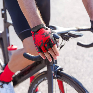 Cycling Gloves Breathable Half <b>Finger</b> <b>Bike</b> Gloves Shock Absorbing Anti Slip Palm for Road Mountain Bicycle Riding - Product Image 4