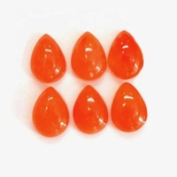 5x7mm Natural Orange Carnelian halus bentuk pir Cabochons Semi mulia longgar batu permata Top jual buatan tangan produk terbaru