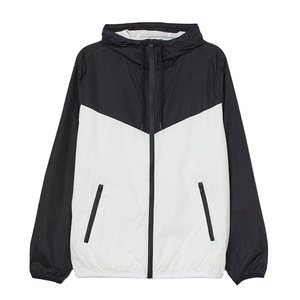 Veste coupe-vent personnalisée en gros, légère, à capuche, zippée, imperméable, pour le sport en plein air, fabricant OEM ODM - Product Image 1