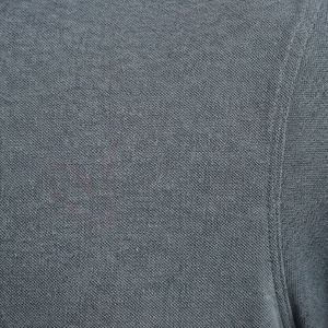 Polo en coton gris à manches courtes pour homme, décontracté, respirant, coupe classique, design tricoté uni - Product Image 5