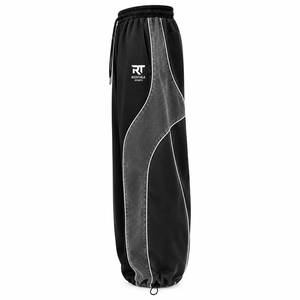 Hot Selling Factory Price High Quality <b>Men</b> Lightweight Casual Mid Wide Leg <b>Trouser</b> <b>Drawstring</b> Closure Quick Dry - Product Image 3