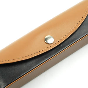 Étui à lunettes en cuir PU souple et simple avec rabat - Product Image 4