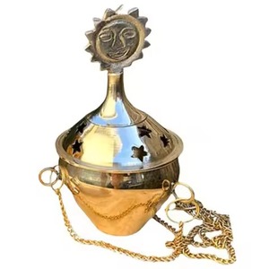 High Quality Solid Brass Incense <b>Burner</b> Meditation Church Worship Prayer Room Decoration Use Incense <b>Burner</b> - Product Image 5