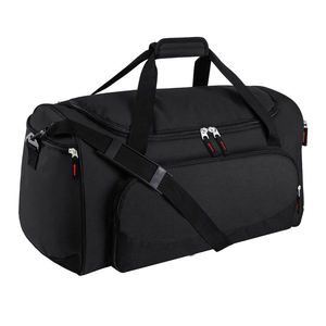 Wholesale Black Polyester <b>Duffel</b> <b>Bag</b> 30-<b>40L</b> Adjustable Strap Zipper Closure Unisex Gym Casual Fitness <b>Bag</b> - Product Image 4