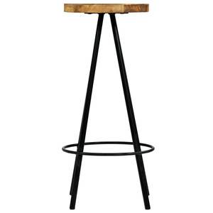 Ensemble de 2 tabourets de bar en bois naturel et noir - Product Image 3