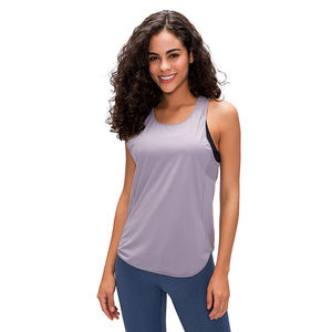 Débardeur de sport pour femme, push-up, dos nu, respirant, séchage rapide, 100% coton, col rond, vente en gros - Product Image 1