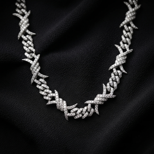 สร้อยคอจี้รูปสมอแบบ Cuban Link ชุบทองประดับเพชรโมอิสซาไนต์ สไตล์ฮิปฮอป เหมาะสำหรับเป็นของขวัญในงานปาร์ตี้ - Product Image 5