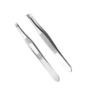 Pinzas de Punta Inclinada de Acero Inoxidable Reutilizables y Duraderas Hechas a Mano por UBI, con Punta de Aguja para Alineación, Agarre Ergonómico, para Dar Forma a las Cejas y Pestañas - Product Image 2