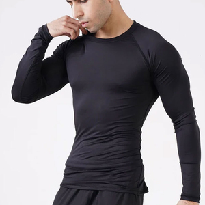 Camiseta Deportiva de Compresión Personalizada, Ajustada, Transpirable, para Hombre, Fitness, Lisa, al por Mayor, Tallas Grandes, para Gimnasio y Running - Product Image 5