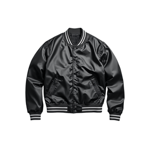 Chaquetas Varsity de Nailon Mate para Hombre, Chaqueta Bomber Minimalista, Impermeable, Cortavientos, Ligera, Informal - Product Image 3