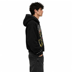 Sweat à capuche pour homme, look élégant, article tendance, bonne qualité, basique, mélange de coton, manches longues, matière confortable - Product Image 5
