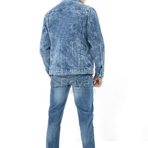 Veste côtelée en jean pour homme, couleur unie, style décontracté, streetwear, nouvelle mode, veste d'hiver côtelée en jean pour homme 2026 - Product Image 3