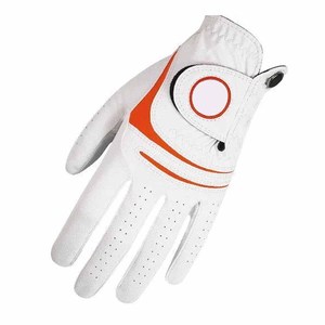 White Genuine Leather Golf Gloves Non <b>Slip</b> <b>Full</b> Finger Breathable Hand Grip Adjustable gloves - Product Image 1