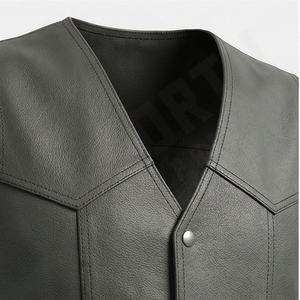 NAI-5000A Gilet en cuir d'été pour motard, veste de club moto, vêtement d'extérieur, vente en gros, gilet de moto couleur personnalisée - Product Image 4