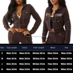 Conjunto de Sudadera con Cremallera y Costuras Gruesas Estilo Vintage para Mujer de Primera Calidad |   Conjunto Deportivo Bordado de Marca Privada, Ultra Grueso, Totalmente Personalizado - Product Image 6