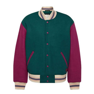 Blouson universitaire personnalisé pour homme avec patch en chenille de haute qualité, longueur standard, couleur personnalisée, logo sur le devant - Product Image 5