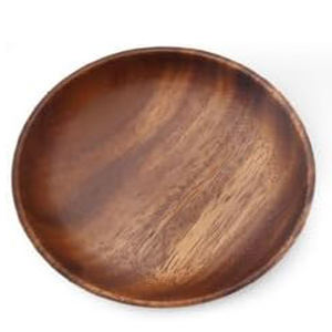 Juego de 5 Bandejas para servir y exhibir platos redondos hechos a mano en madera de acacia para usar en la cocina del hogar o el café Diseño ecológico - Product Image 4