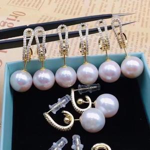 Boucles d'oreilles en perles d'eau douce naturelles Edison Purple 10-11/11-12/12-13mm, vente en gros avec boîte cadeau - Product Image 2