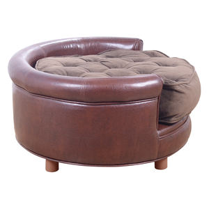 Cama Redonda Moderna para Mascotas Mikahome, para Perros Pequeños y Gatos, con Espuma de PU, Terciopelo Ortopédico, Cojín Extraíble y Lavable - Product Image 3