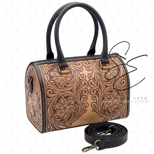 Sac à main Speedy 2026 artisanal vintage sculpté, sac à bandoulière en cuir véritable pour femme, sac unique style cowgirl - Product Image 1