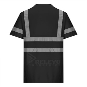 เสื้อยืดแขนสั้นสำหรับผู้ชาย RELEVO INDUSTRIES แบบสะท้อนแสงพร้อมแถบสะท้อนแสงสำหรับงานก่อสร้าง ผลิตจากโพลีเอสเตอร์ - Product Image 2