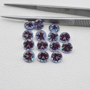 6mm certifié laboratoire créé rond brillant coupe lâche pierres précieuses en gros AAA Grade changement de couleur pierres précieuses réglage de bijoux - Product Image 1