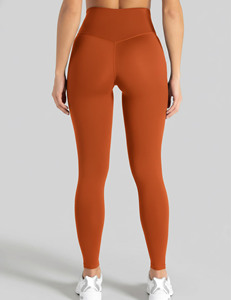 Leggings de yoga coupe ajustée taille haute longueur cheville avec empiècements latéraux et taille élastique - Product Image 6