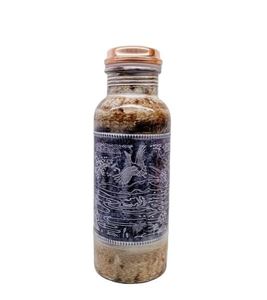 Handmade <b>Copper</b> Water Bottle hammered texture <b>copper</b> drinking bottle <b>table</b> use giftware - Product Image 2