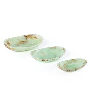 Tazón Hecho a Mano con Efecto Mármol Verde, Plato de Servir Estilo Oriental Pulido para Alimentos, Regalos, Vajilla Decorativa - Product Image 3