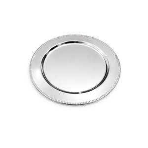 Assiette de présentation en acier inoxydable style américain, finition polie, pour mariages de luxe et grands événements – Meilleures ventes - Product Image 2