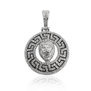Pendentif Tête de Lion en Diamant, Argent et Or, Très Demandé, Style Hip Hop Bling, Bijou Animalier pour Fêtes, Disponible à Bon Prix - Product Image 5