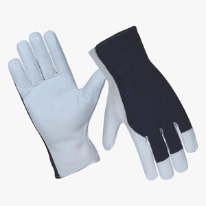 Premium Assembly Goat Grain Leather <b>Gloves</b> Cotton Fleece Back Cheap Price Industrial Protection Work <b>Gloves</b> for Hand and Arm - Product Image 1