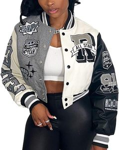 Customised Women's PU Short Motorcycle Jacket Loose Casual <b>Zipper</b> Fashionable Nylon Lining - Product Image 5