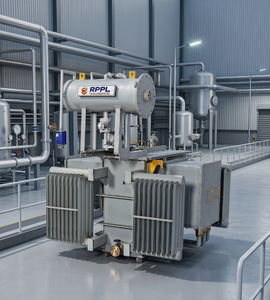 หม้อแปลงไฟฟ้าแบบจุ่มน้ำมัน 33kV สามเฟส ระบบระบายความร้อนแบบ ONAN ความถี่ 50Hz แบบเปลือกหุ้ม  หม้อแปลงจ่ายไฟ 400V - Product Image 3