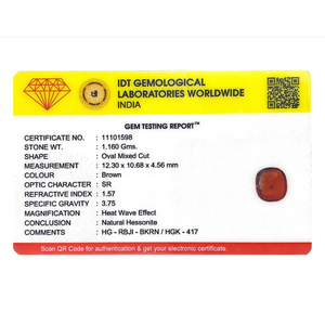 Loose Hessonite Gomed 5.8 Carat Natural Garnet Gemstone for Fine Jewelry 7mm - Product Image 4