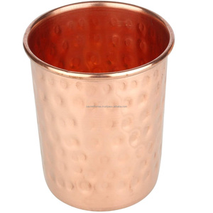 Verre à boire artisanal martelé en cuivre pur, tasse ayurvédique pour la santé, verre à eau, vaisselle de restaurant, vente en gros - Product Image 1