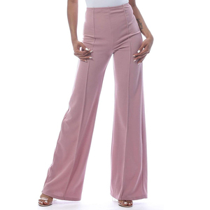 Pantalones de chándal anchos de lona sólida personalizados al por mayor, precio más barato, para mujer, estilo urbano, para correr - Product Image 3