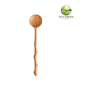 Cuillère à café en bois au design minimaliste, qualité alimentaire, écologique, manche long, capacité 30 ml, marque OEM - Product Image 2