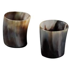 VIKING Polished Ox Horn Shot Glass Natural Finish Decorative Whisky Tot Cup Nautical Animal Craft Beer Wine Drinking Handcrafted - Product Image 3