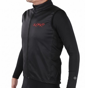Maillot de cyclisme sans manches respirant et imprimé de qualité supérieure avec fermeture éclair intégrale et empiècements en maille ventilée pour toutes les saisons - Product Image 4