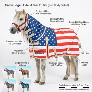 Couverture d'hiver pour cheval de haute qualité, couverture lourde pour cheval, couverture anti-mouches d'hiver avec double boucle réglable à l'avant - Product Image 2