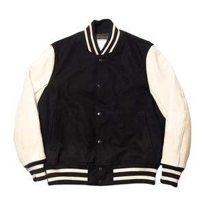 Veste universitaire sur mesure pour femmes grandes tailles, 100% laine, corps en peau de mouton, manches en cuir, haute qualité, séchage rapide, respirante, toutes les couleurs - Product Image 4