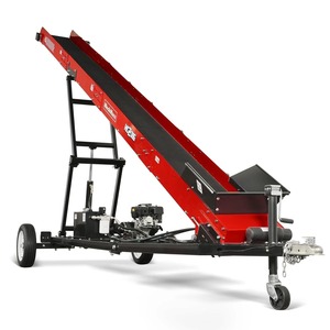 Heavy Duty Firewood Conveyor, 7HP 212cc Gasoline <b>Powered</b> Max. 124" Lift Height, 236'' Length, 16" Width - Product Image 1