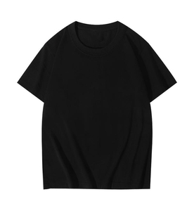 T-shirt décontracté pour homme en gros, 100 % coton épais, coupe ajustée, manches courtes, motif uni, design vierge - Product Image 1