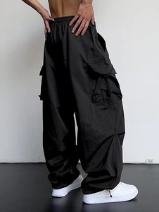 Men's Parachute Pants Casual Baggy Cargo <b>Drawstring</b> <b>Trouser</b> - Product Image 3