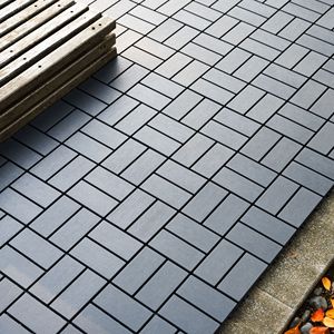 44 Pack Plastic <b>Interlocking</b> Deck <b>Tiles</b> 12\"x12\" Square Waterproof Outdoor Patio Decking <b>Tiles</b> for All Weather Use - Product Image 1