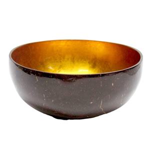 Bol en noix de coco artisanal avec incrustation de corne, laqué écologique, couleur personnalisée, bol décoratif cadeau - Product Image 1